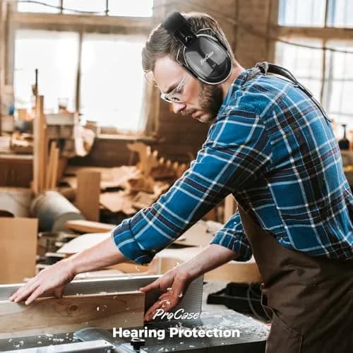 ProCase NRR 32dB Safety Earmuffs for Adults & Kids | Foldable Noise Reduction Earmuffs with Comfortable Fit for Shooting, Construction, Mowing and Sensory Support - Blue thumbnail 7