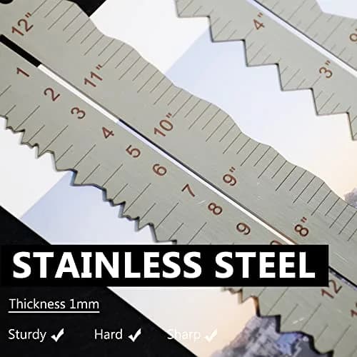 UPTTHOW Metal Irregular Edges Ruler for Paper Tearing | 12" Measuring Tool for DIY & Art thumbnail 5