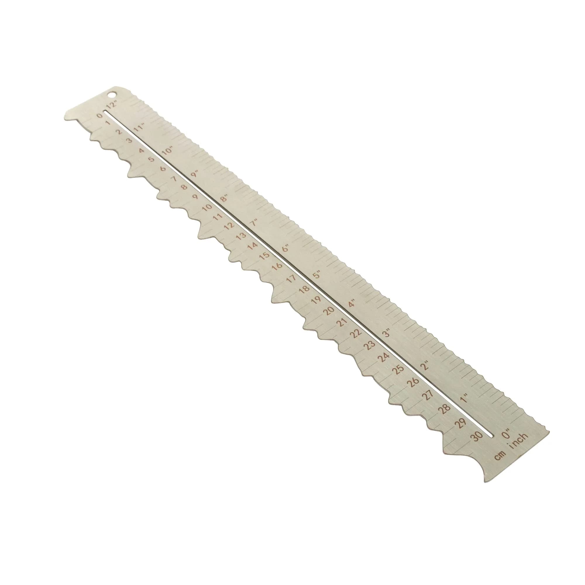 UPTTHOW Metal Irregular Edges Ruler for Paper Tearing | 12" Measuring Tool for DIY & Art - main product image