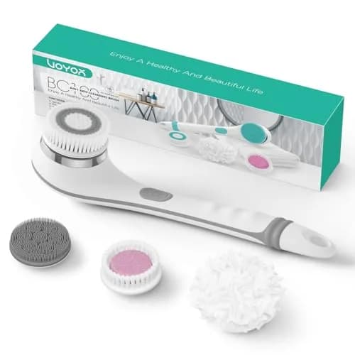 VOYOR BC100 Electric Body Brush with Long Handle | 4-in-1 Exfoliating Spin Brush for Shower thumbnail 1