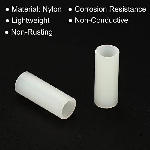 PATIKIL Round Spacer Washer 100 Pack Nylon 5mm ID x 7mm OD x 20mm L | For M5 Screws, 3D Printers, Electronics thumbnail 4