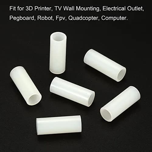 PATIKIL Round Spacer Washer 100 Pack Nylon 5mm ID x 7mm OD x 20mm L | For M5 Screws, 3D Printers, Electronics thumbnail 5