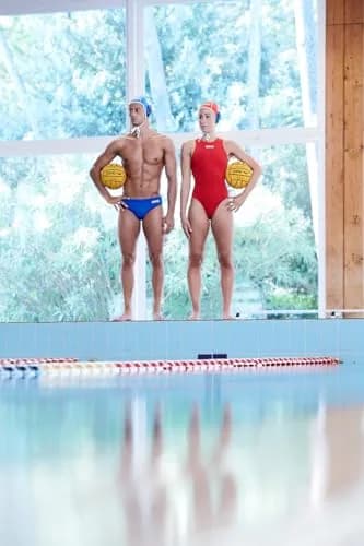 ARENA Women’s Water Polo Swimsuit Training and Game One Piece Bathing Suit Water Sports Pool Accessories for Players, Navy/White, US Size 38 | Chlorine-Resistant & UPF 50+ thumbnail 3
