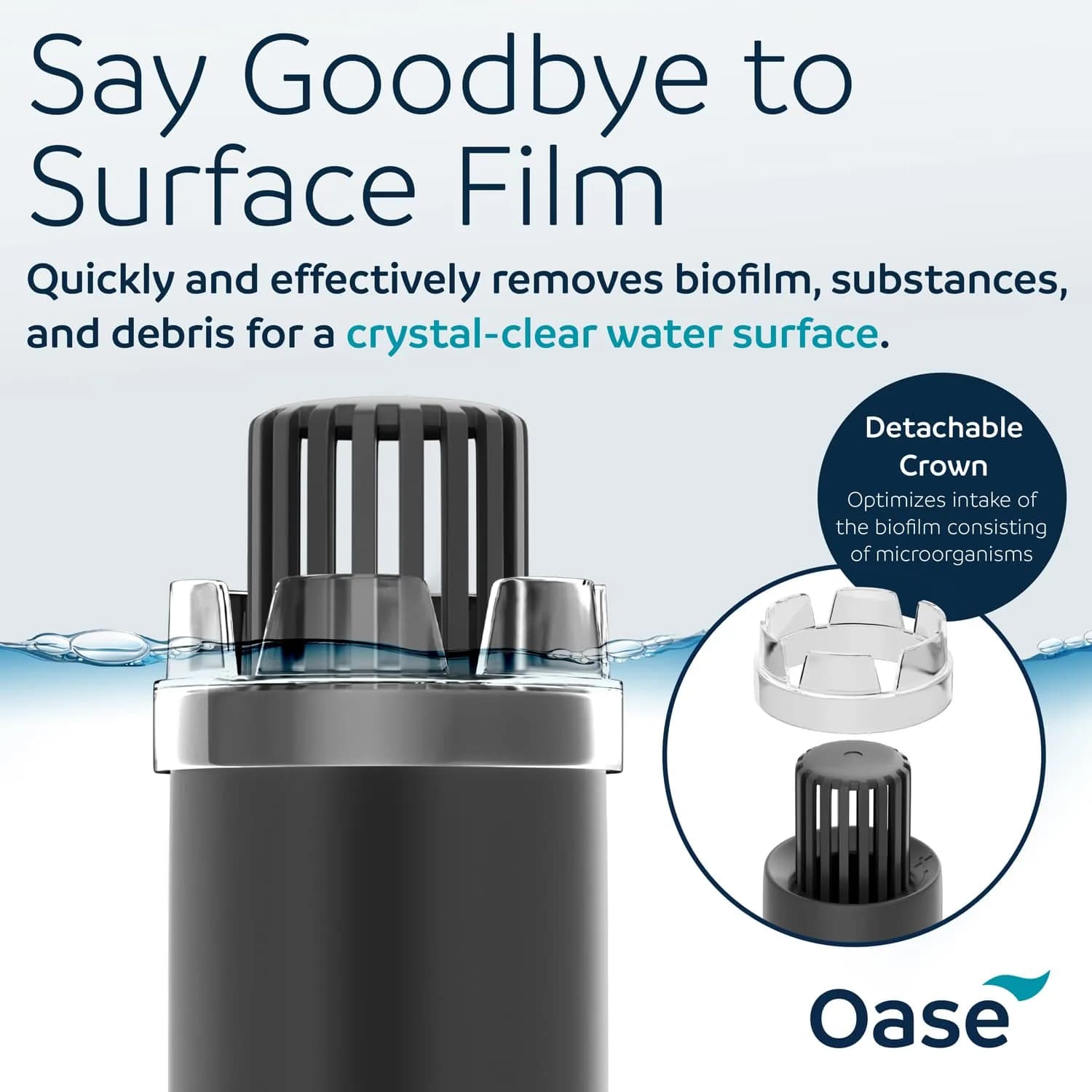 OASE CrystalSkim 350 Surface Skimmer Filter for Aquariums up to 350L | German-Engineered, Italian-Made, UL-Certified - view 5