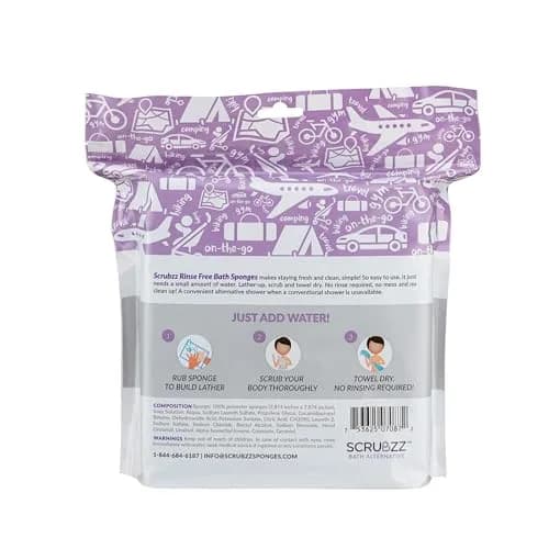 Scrubzz Disposable No Rinse Bathing Wipes - Lavender Scented, 100 Count (4-Pack) | Hypoallergenic & Paraben-Free thumbnail 7