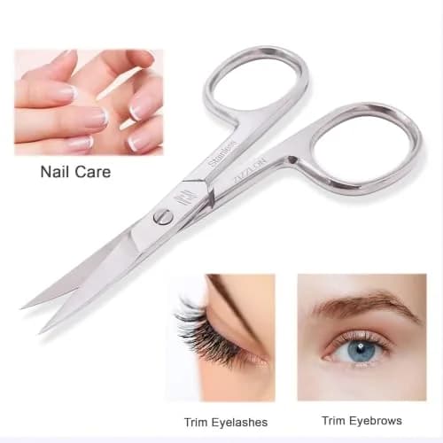 ZIZZLON Curved Micro Serrated Nail Scissors 22mm Blade | Professional Surgical Grade Stainless Steel thumbnail 3