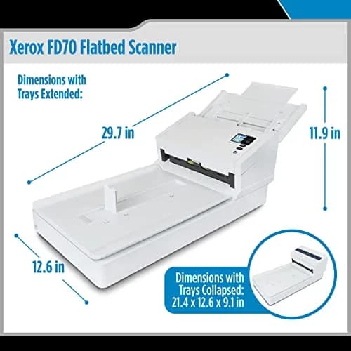 Visioneer Xerox FD70 Scanner, USB Duplex Flatbed Office Document Scanner for PC and Mac, 70 PPM, 120 Page ADF | High-Speed Duplex Document Scanner thumbnail 2