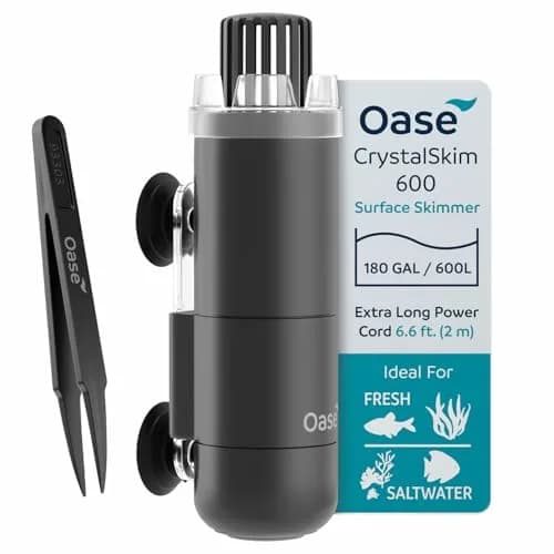 OASE CrystalSkim 600 Surface Skimmer for Freshwater and Marine Aquariums | Compact Internal Filter for Film Oil and Debris Removal thumbnail 1