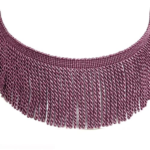 Fenghuangwu 4 Inch Wide Rayon Curtain Bullion Fringe Trim for DIY Sewing & Decoration thumbnail 1