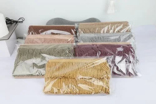 Fenghuangwu 4 Inch Wide Rayon Curtain Bullion Fringe Trim for DIY Sewing & Decoration thumbnail 3