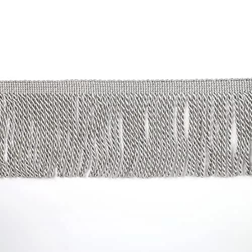 Fenghuangwu Bullion Fringe Trim 5 Yards (180 inches / 457 cm) Mix Silver | Traditional Rayon Tassel Embellishment for Curtains & DIY thumbnail 2