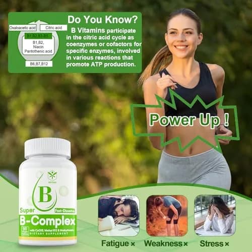 EnvyCure Sugar Free Vitamin B Complex with Methyl B12, MethylFolate, B6, B1, B2, B3, 90 Count (Pack of 2) | Fast Dissolve, Vegan, Energy & Neural Support thumbnail 6