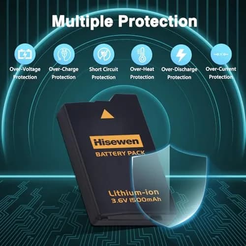 Hisewen PSP 3000 Battery and Charger for Sony PSP 2000/3000 Slim Consoles | 1500mAh Li-ion Rechargeable Pack with LED USB Charger thumbnail 5