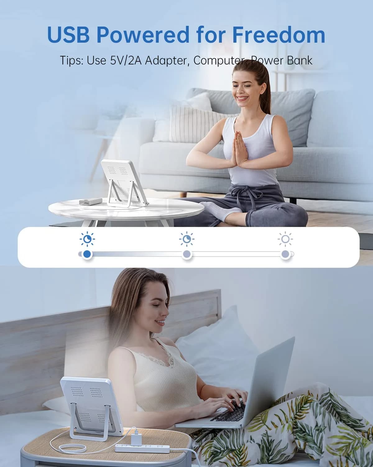 SUXIO Light Therapy Lamp 10000 Lux | 5500K Daylight White - view 4