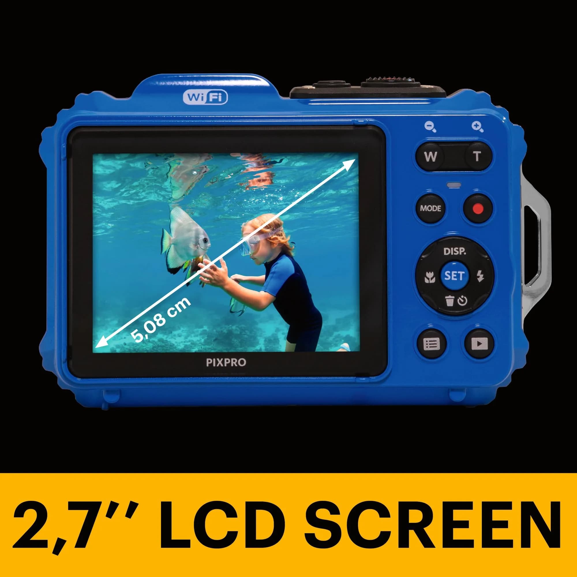 KODAK PIXPRO WPZ2 Waterproof Digital Camera 16MP 4X Optical Zoom Blue | 15m Waterproof, 1080p HD Video - view 7