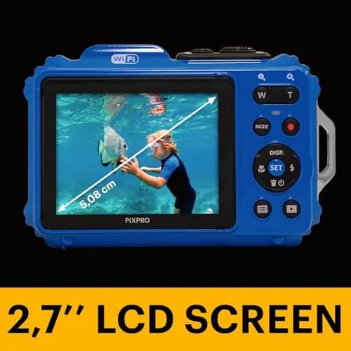 KODAK PIXPRO WPZ2 Waterproof Digital Camera 16MP 4X Optical Zoom Blue | 15m Waterproof, 1080p HD Video thumbnail 7
