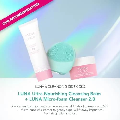 FOREO Luna 4 mini Facial Cleansing Brush & Face Massager, Arctic Blue | Deep 2-Zone Silicone & T-Sonic Pulsations thumbnail 4
