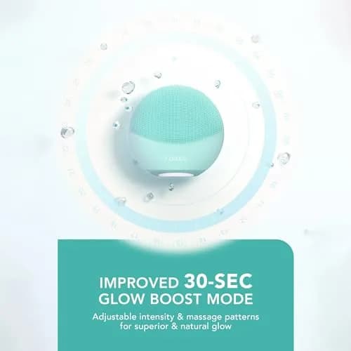 FOREO Luna 4 mini Facial Cleansing Brush & Face Massager, Arctic Blue | Deep 2-Zone Silicone & T-Sonic Pulsations thumbnail 6