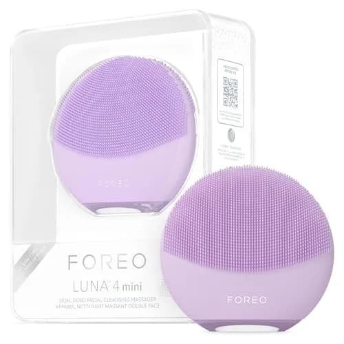 FOREO Luna 4 mini Facial Cleansing Brush & Face Massager, Lavender | Deep Clean & Glow Boost (70-120 chars) thumbnail 1
