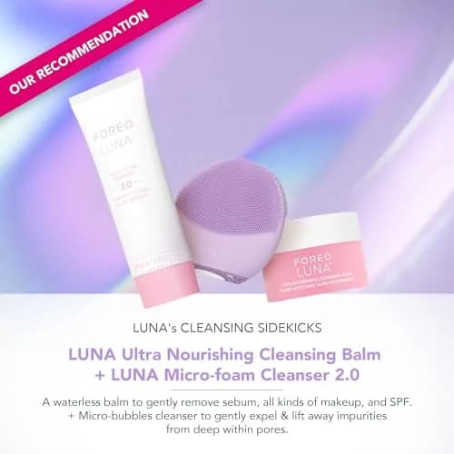 FOREO Luna 4 mini Facial Cleansing Brush & Face Massager, Lavender | Deep Clean & Glow Boost (70-120 chars) thumbnail 4