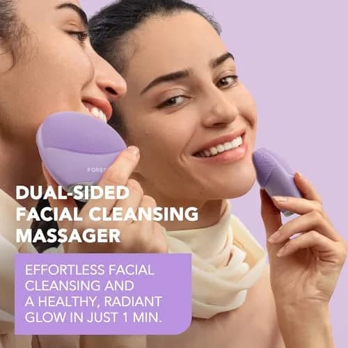 FOREO Luna 4 mini Facial Cleansing Brush & Face Massager, Lavender | Deep Clean & Glow Boost (70-120 chars) thumbnail 2