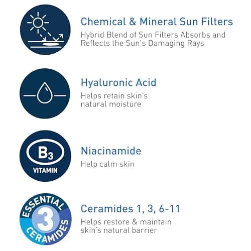 CeraVe Hydrating Sheer Sunscreen SPF 30 with Hyaluronic Acid, 89ml (3 Fl Oz) | Hybrid Formula with Zinc Oxide & Ceramides thumbnail 5