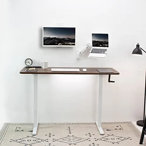 VIVO Height Adjustable Single Monitor Wall Mount (White) | Fits 17"-32" Screens, 7.98 kg Max Load, VESA 100x100mm thumbnail 6