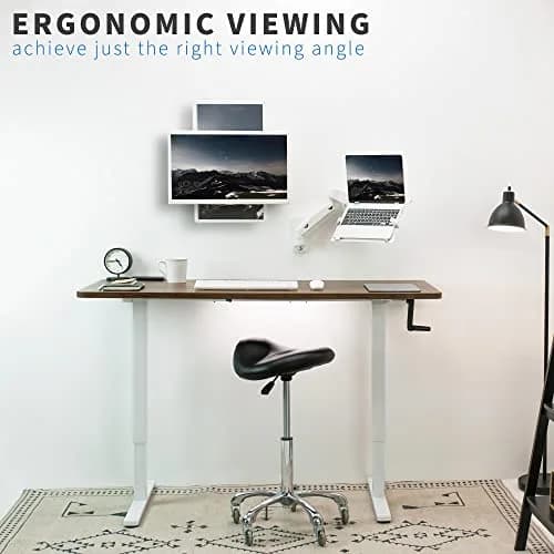 VIVO Height Adjustable Single Monitor Wall Mount (White) | Fits 17"-32" Screens, 7.98 kg Max Load, VESA 100x100mm thumbnail 8