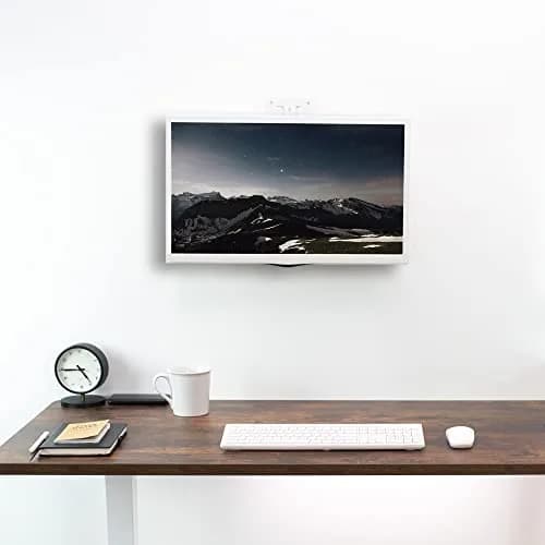 VIVO Height Adjustable Single Monitor Wall Mount (White) | Fits 17"-32" Screens, 7.98 kg Max Load, VESA 100x100mm thumbnail 2