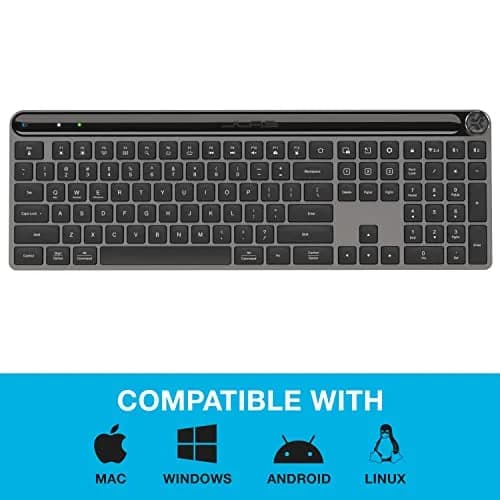 JLab Epic Wireless Keyboard Bluetooth 5.2 Multi-Device Backlit 108 Keys Black | Connect 3 Devices Instantly thumbnail 2