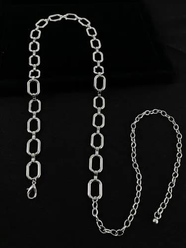 TOPACC Silver Chain Belt for Women | Dainty Metal Link Waist Accessory (28-36in) thumbnail 6