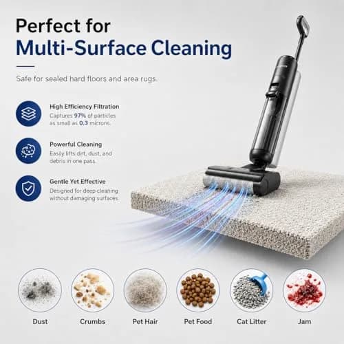 Bluearks Tineco Floor ONE S5 Replacement Brush Rollers & HEPA Filters (2 Brush Rollers + 2 Filters) | Captures 99.97% Particles thumbnail 5