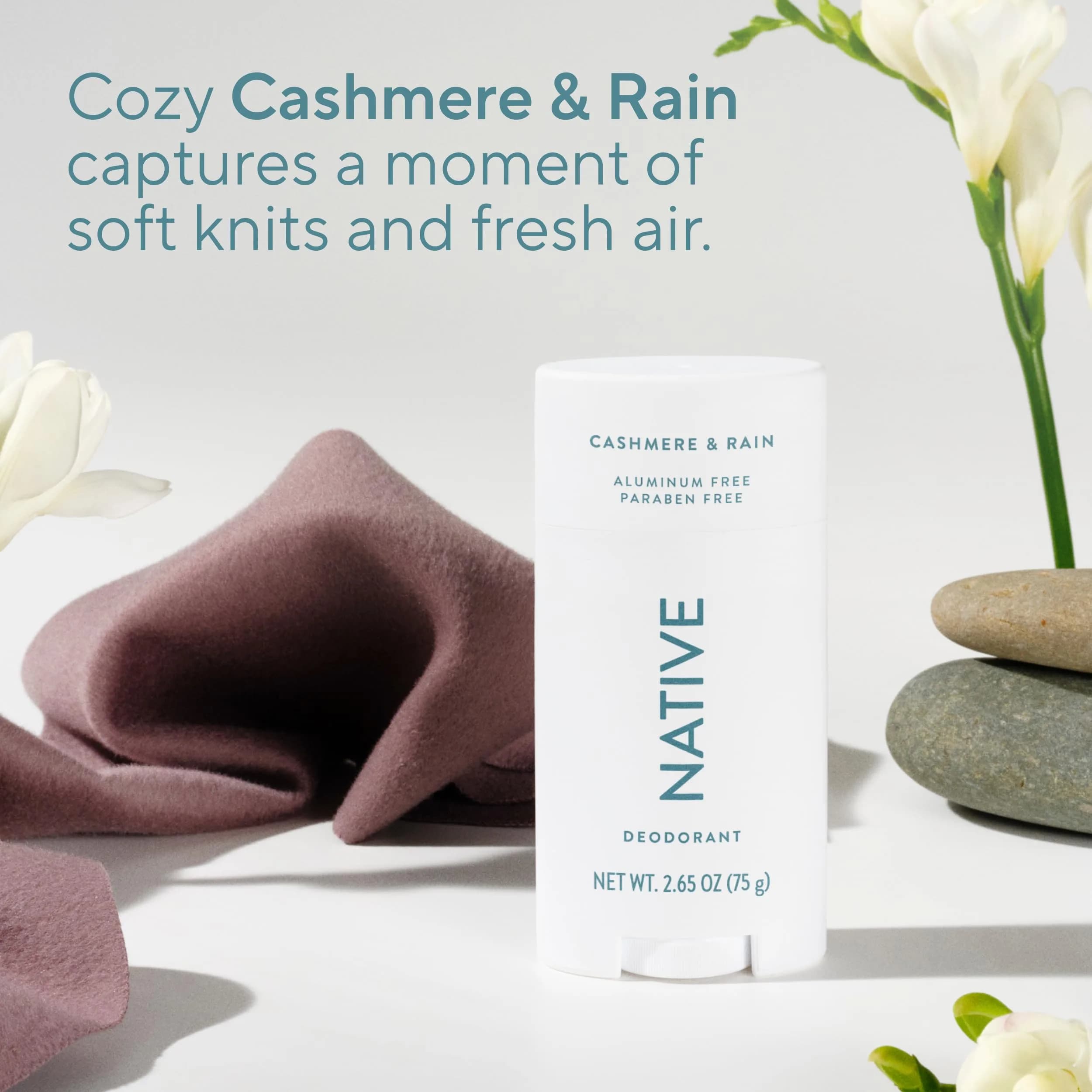 Native Cashmere & Rain Deodorant 78ml (2.65 oz) | 72-Hour Odor Control - view 4