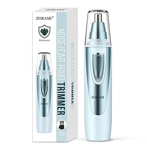 ZORAMI Professional Ear and Nose Hair Trimmer Blue | Painless Dual-Edge Blades for Men & Women thumbnail 1