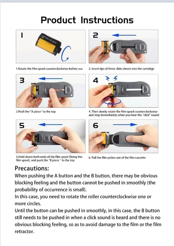 eTone Film Picker 35mm Roll Film Extractor | Easy to Use, Save Money, Support Film Handling (70-120 chars) thumbnail 5