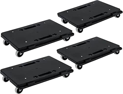 Insdawn Furniture Dolly 4 Pack Heavy Duty Moving Dollies 500 Lb Capacity | Connectable Wheels for Heavy Furniture thumbnail 1