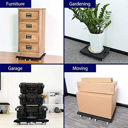 Insdawn Furniture Dolly 4 Pack Heavy Duty Moving Dollies 500 Lb Capacity | Connectable Wheels for Heavy Furniture thumbnail 6