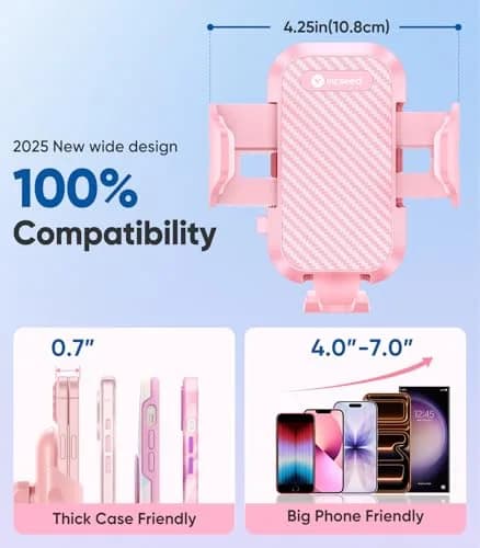 VICSEED Stable Car Phone Holder [Upgraded Strongest Suction, Won't Break] thumbnail 6