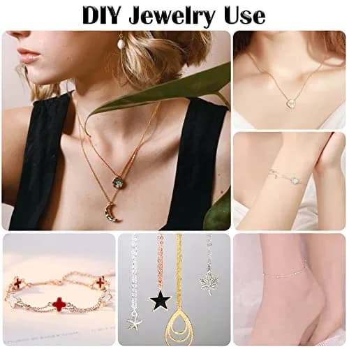 ROADPLUM Jewelry Making Chains 70Ft, 7 Colors 2mm | Bright, Wear-Resistant Necklace Chains thumbnail 7