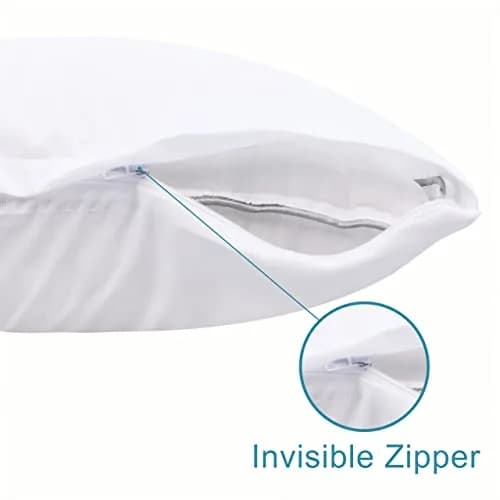 NTBAY Waterproof Standard Pillow Protectors | 4 Pack, White, Quiet TPU Layer, Zippered Fit (20 x 26 Inches) thumbnail 7
