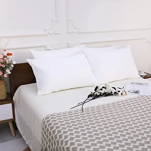 NTBAY Waterproof Standard Pillow Protectors | 4 Pack, White, Quiet TPU Layer, Zippered Fit (20 x 26 Inches) thumbnail 9