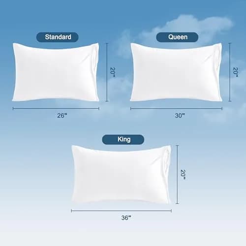 NTBAY Waterproof King Pillow Protectors 4 Pack | Quiet TPU Waterproof Layer, Zippered Full Coverage, Microfiber, White thumbnail 2