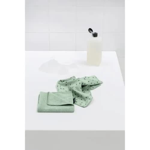 Brabantia Microfiber Cleaning Dish Cloths 2-Pack (Jade Green) 30x30 cm (12x12 Inch) | Absorbent & Hygienic thumbnail 4
