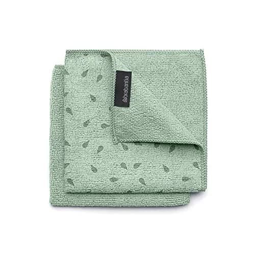Brabantia Microfiber Cleaning Dish Cloths 2-Pack (Jade Green) 30x30 cm (12x12 Inch) | Absorbent & Hygienic thumbnail 1
