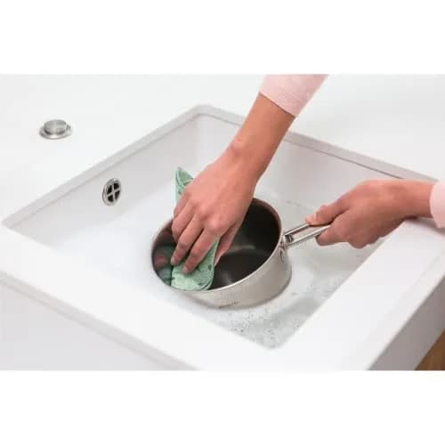 Brabantia Microfiber Cleaning Dish Cloths 2-Pack (Jade Green) 30x30 cm (12x12 Inch) | Absorbent & Hygienic thumbnail 2