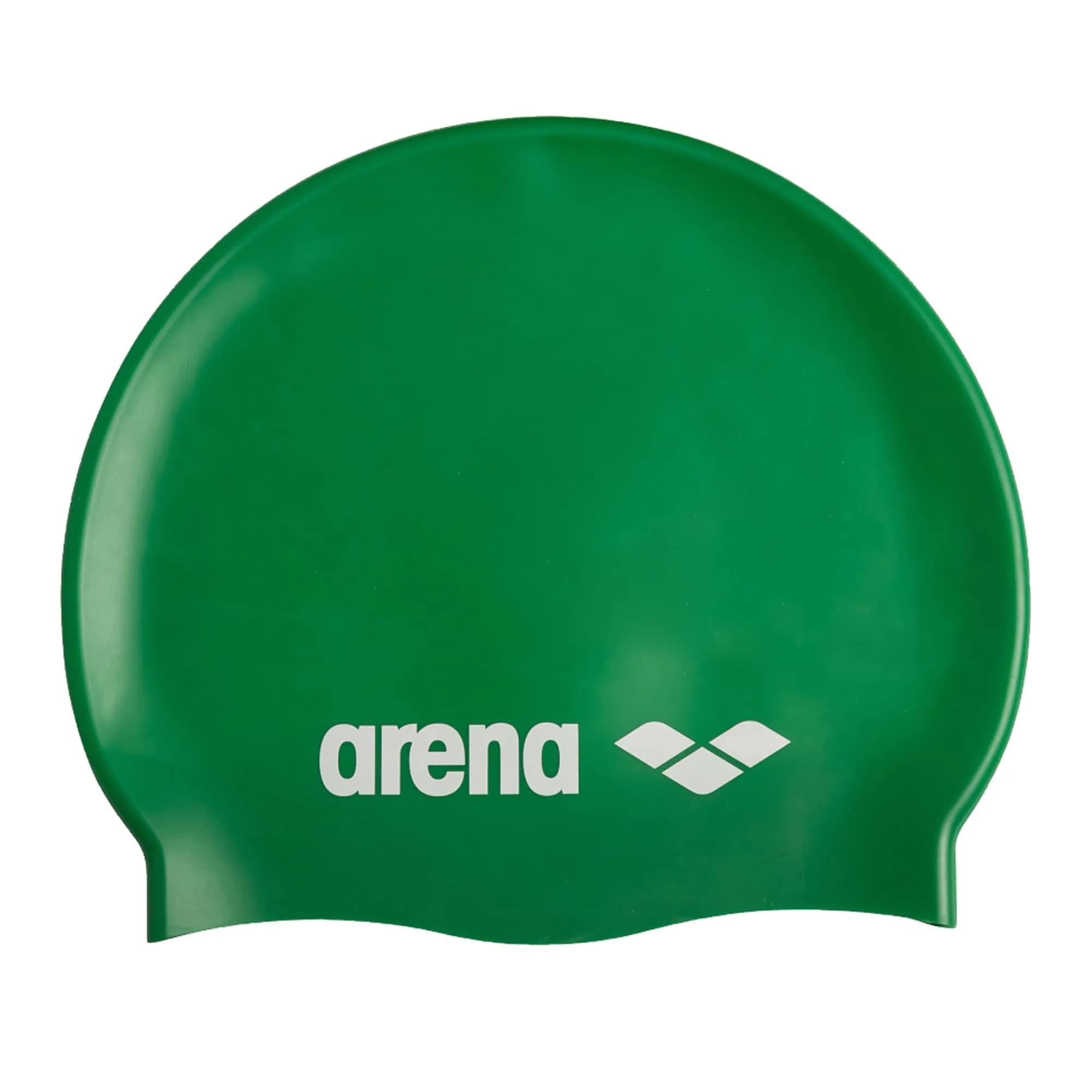 Arena Classic Unisex Silicone Swim Cap for Women and Men | Hydrodynamic, Durable & Comfortable — Green