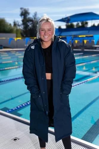 ARENA Unisex Adult Team Swim Parka Solid Fleece Winter Coat Waterproof Long Jacket, Navy, 3X-Large | Water-Resistant Performance Outerwear thumbnail 5