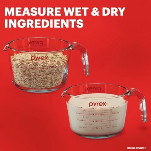 Pyrex Essentials Glass Measuring Cups Set 237ml (2 Cup) | Precise Pouring & Easy Cleanup thumbnail 4