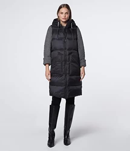 Andrew Marc Quilted Vest Black X-Large | Stylish Women's Puffer with Hood for Cold Weather thumbnail 4