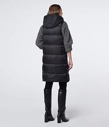 Andrew Marc Quilted Vest Black X-Large | Stylish Women's Puffer with Hood for Cold Weather thumbnail 3